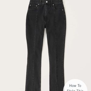 Black Abercrombie jeans with slits in ankle